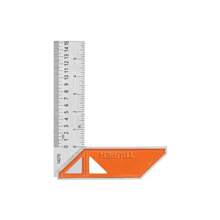  Escuadras Carpintero 6", Graduacion grabada en Laser, Acero Inoxidable, Mango de Aluminio, EC-6 14370 Truper 11.355932 Escuadra