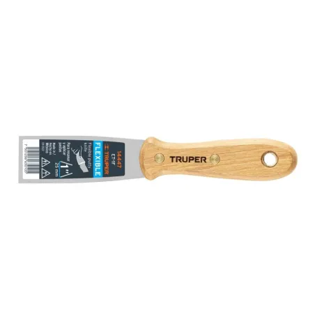  Espatula Flexible 1" Mango de Madera, acero alto carbono, Hoja Desbastada y Templada, ET-1F 14447 Truper 5.423729 Espatula Flex