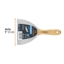  Espatula Flexible 5" Mango de Madera, acero alto carbono, Hoja Desbastada y Templada, ET-5F 14451 Truper 9.745763 Espatula Flex