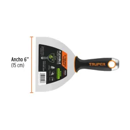  Espatula Flexible 6" Mango Comfort Grip, Acero Inoxidable, ET-6FX 15854 Truper 11.694915 Espatula Flexible 6" Mango Comfort Gri