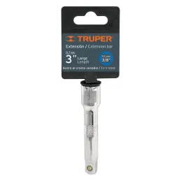  Extension Largo 3" encastre 3/8" Largo 3", en Acero al Cromo vanadio, Diametro 13 mm, E-5260 13663 Truper 5.423729 Extension La