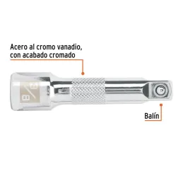  Extension Largo 3" encastre 3/8" Largo 3", en Acero al Cromo vanadio, Diametro 13 mm, E-5260 13663 Truper 5.423729 Extension La