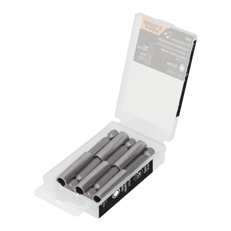 Extension magnetica 1/4" x70mm, estuche con 5 piezas, Truper 11869 11.186441 Extension magnetica 1/4" x70mm, estuche con 5 piez Extension magnetica 1/4" x70mm, estuche con 5 piezas, Truper 11869 11.186441 Extension magnetica 1/4" x70mm, estuche con 5 piez
