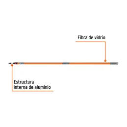  Extension Telescopica 3.6m Fibra de Vidrio para rodillo Truper 10546 51.694915 Extension Telescopica 3.6m Fibra de Vidrio para 