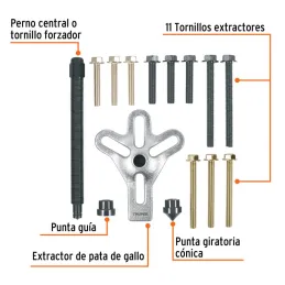  Extractor Pata de Gallo, 15 Piezas, Apertura max 95mm Alcance max 45mm, EXT-15 14511 Truper 44.067797 Extractor Pata de Gallo, 