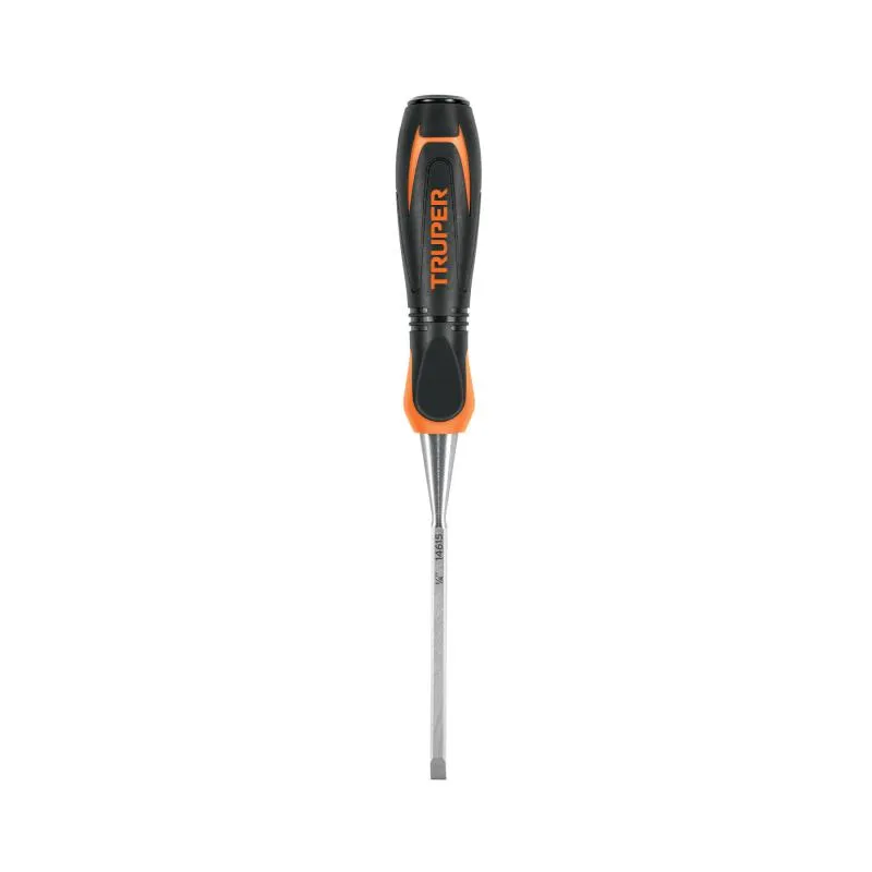 Formones 1/4", en acero al cromo vanadio, Mango Ergonomico Confort Grip, FT-1/4 14615 Truper 9.322034 Formones 1/4", en acero a Formones 1/4", en acero al cromo vanadio, Mango Ergonomico Confort Grip, FT-1/4 14615 Truper 9.322034 Formones 1/4", en acero a