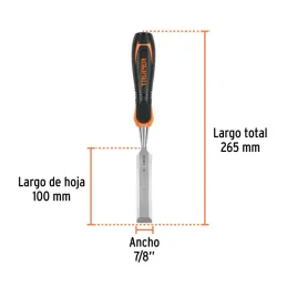  Formones 7/8", en acero al cromo vanadio, Mango Ergonomico Confort Grip, FT-7/8 14630 Truper 11.186441 Formones 7/8", en acero 