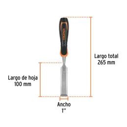  Formones 1", en acero al cromo vanadio, Mango Ergonomico Confort Grip, FT-1 14633 Truper 11.694915 Formones 1", en acero al cro