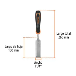  Formones 1 1/4", en acero al cromo vanadio, Mango Ergonomico Confort Grip, FT-1-1/4 14636 Truper 13.050847 Formones 1 1/4", en 