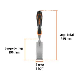 Formones 1 1/2", en acero al cromo vanadio, Mango Ergonomico Confort Grip, FT-1-1/2 14639 Truper 13.983051 Formones 1 1/2", en 