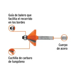  Fresas Chaflan 1-1/4" x15mm cRodaje, Truper 11468 21.186441 Fresas Chaflan 1-1/4" x15mm cRodaje, Truper 11468

Cuerpo de acero 