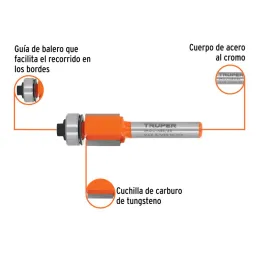  Fresas Corte Recto 1/2" x13mm cRodaje Truper 11444 13.559322 Fresas Corte Recto 1/2" x13mm cRodaje Truper 11444

Cuerpo de acer