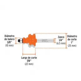  Fresas Jovel 1" x22mm cRodaje, Truper 10674 34.745763 Fresas Jovel 1" x22mm cRodaje, Truper 10674

Cuerpo de acero al cromo y c