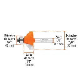 Fresas Moldura Clasica 1-1/8" x13mm cRodaje Truper 11486 19.491525 Fresas Moldura Clasica 1-1/8" x13mm cRodaje Truper 11486

Cu