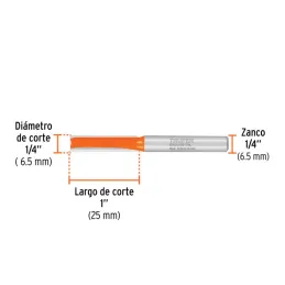  Fresas Recta de dos Filos 1/4" x25mm Truper 11453 9.067797 Fresas Recta de dos Filos 1/4" x25mm Truper 11453

Cuerpo de acero a