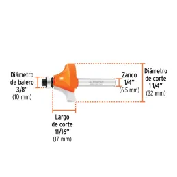  Fresas Redondeadoras 1-1/4" x17mm cRodaje, Truper 11473 20.338983 Fresas Redondeadoras 1-1/4" x17mm cRodaje, Truper 11473

Cuer