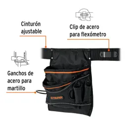  Portaherramientas 13 Compartimientos Poliester Forro PVC con cinturon, Truper 15313 34.745763 Portaherramientas 13 Compartimien