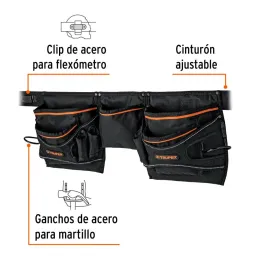  Portaherramientas 20 Compartimientos Poliester Forro PVC con cinturon, Truper 15314 54.237288 Portaherramientas 20 Compartimien