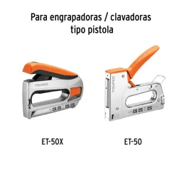  Grapas 3/8" Corona 27/64" Calibre 24 para Engrapadora ET-50 ET-50X ET-50P, ET-50-3/8 17967 Truper 3.728814 Grapas 3/8" Corona 2