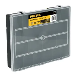  Organizador reforzado de Plastico 18 Compartimientos 37x28x6cm Pretul 20679 13.559322 Organizador reforzado de Plastico 18 Comp
