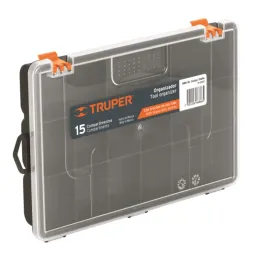  Organizador reforzado de Plastico 15 Compartimientos 28x18x4.5cm Truper 19896 5.847458 Organizador reforzado de Plastico 15 Com