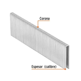  Grapas Corona 1/4" Calibre 18 L35mm Engrapadora Neumatica C5000u Truper 18277 44.067797 Grapas Corona 1/4" Calibre 18 L35mm Eng