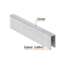  Grapas Corona 7/16" Calibre 16 L25mm Engrapadora Neumatica C1000u Truper 13321 13.389831 Grapas Corona 7/16" Calibre 16 L25mm E