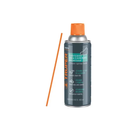  Grasa para Cadena Aerosol 400ml 14oz Cadenas Transmisiones Bicicletas, Truper WT-400CA 101975 10.762712 Grasa para Cadena Aeros