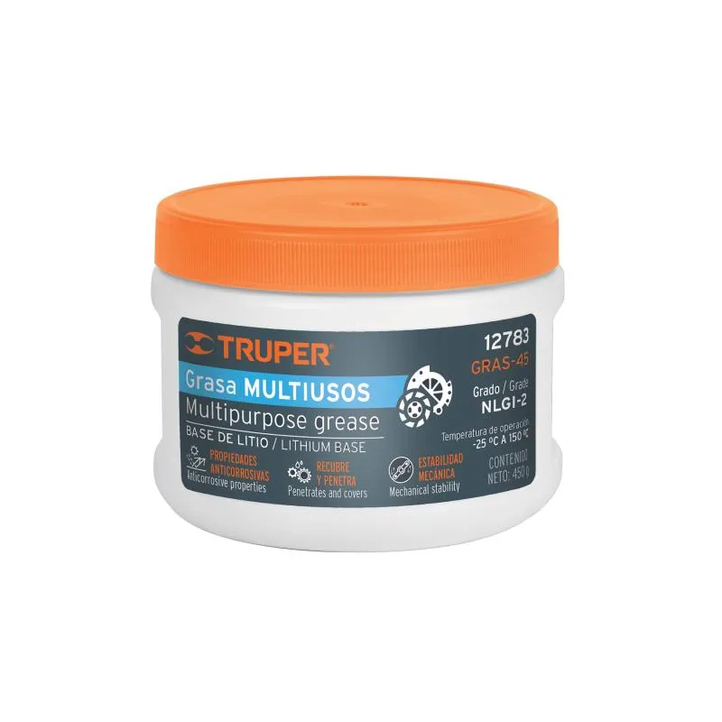 Grasa Multiusos 450g G2 NLGI Base de Litio uso industrial Chasis, Truper 12783 12.711864 Grasa Multiusos 450g G2 NLGI Base de L Grasa Multiusos 450g G2 NLGI Base de Litio uso industrial Chasis, Truper 12783 12.711864 Grasa Multiusos 450g G2 NLGI Base de L
