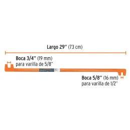  Grifa de 2 Bocas 5/8" y 3/4", Ideal para doblar varillas de acero 1/2" y 5/8", GRT-21 19800 Truper 21.186441 Grifa de 2 Bocas 5