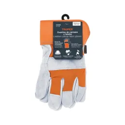  Guantes de Carnaza Talla G Loneta puño de Seguridad, uso general, GUX-BOVA 14245 Truper 10.762712 Guantes de Carnaza Talla G Lo