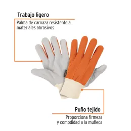  Guantes de Carnaza Unitalla ligera puño tejido, para trabajos Ligeros o Jardineria, GU-PAY 14244 Truper 7.966102 Guantes de Car