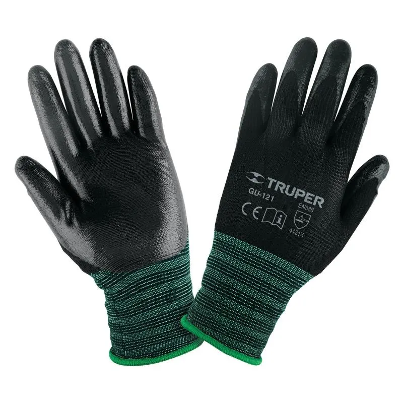 Guantes de Nylon Talla CH recubierto de Nitrilo puño tejido, uso metalmecanica, GUX-NIT-C 13293 Truper 6.271186 Guantes de Nylo Guantes de Nylon Talla CH recubierto de Nitrilo puño tejido, uso metalmecanica, GUX-NIT-C 13293 Truper 6.271186 Guantes de Nylo