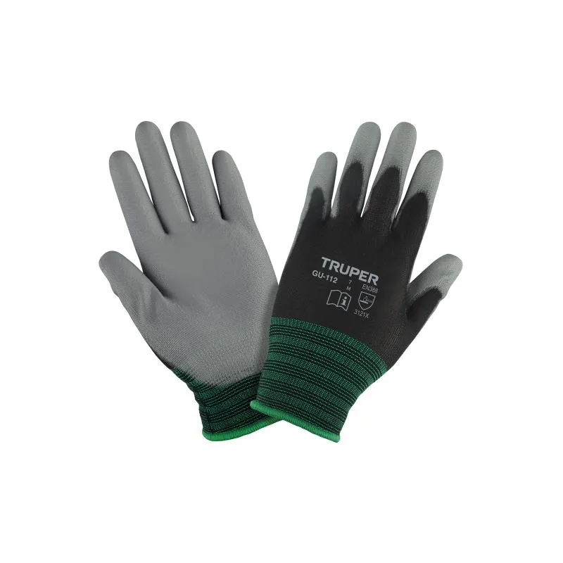  Guantes de Nylon Talla M recubierto de poliuretano puño tejido uso varios, GUX-MEC-M 13291 Truper 4.830508 Guantes de Nylon Tal