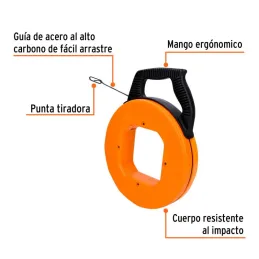  Guia pasa Cable 15 Metros, Guia acero SK5, Para jalar cable electricos y de Telecomunicaciones, GUIA-15 17751 Truper 44.067797 
