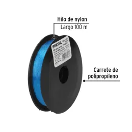  Hilo para Pesca 100m Calibre 0.3mm Tension 4.4kg, para Albañileria Pesca Plomeria, HIPE-30 27060 Truper 1.016949 Hilo para Pesc