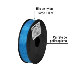  Hilo para Pesca 100m Calibre 0.5mm Tension 11.1kg, para Albañileria Pesca Plomeria, HIPE-50 27062 Truper 1.779661 Hilo para Pes