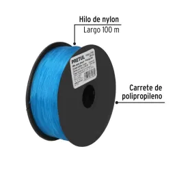 Hilo para Pesca 100m Calibre 0.6mm Tension 15.4kg, para Albañileria Pesca Plomeria, HIPE-60 27063 Truper 2.542373 Hilo para Pes