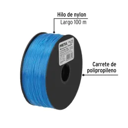  Hilo para Pesca 100m Calibre 0.7mm Tension 20.5kg, para Albañileria Pesca Plomeria, HIPE-70 27064 Truper 3.220339 Hilo para Pes