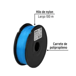  Hilo para Pesca 100m Calibre 0.8mm Tension 26.1kg, para Albañileria Pesca Plomeria, HIPE-80 27065 Truper 3.898305 Hilo para Pes