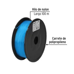  Hilo para Pesca 100m Calibre 1mm Tension 38.1kg, para Albañileria Pesca Plomeria, HIPE-100 27067 Truper 5.423729 Hilo para Pesc