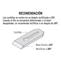 Hoja para Cepillo con Contra Ancho de Corte 2 3/8", en Acero alto carbono, CCU-C6 12045 Truper - Truper 2