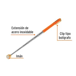 Iman Extensible, Levanta 1.5kg, Estension Min. 128mm Max. 630mm, Recupera Objetos, Clip Tipo Boligrafo, PICK-UP 14140 Truper - 2