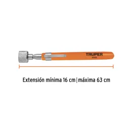 Iman Extensible, Levanta 3.6kg, Estension Min. 163mm Max. 630mm, Recupera Objetos, Clip Tipo Boligrafo, PICK-UPX 15325 Truper 3