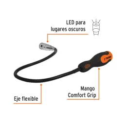 Iman Flexible con LED Levanta 3kgMax. 58cm Recupera Objetos 3Bateria AG13 Truper 15326 - Truper 2