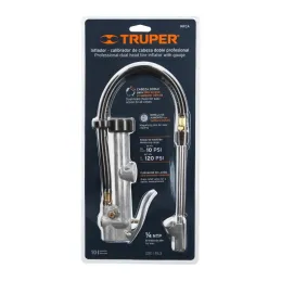 Inflador Calibrador de Cabeza Doble Profesional, Cuerpo Metalico, Max Presion 120 PSI, INFCA 19028 Truper - Truper 4