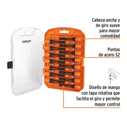 Juego con 15 Desarmadores Joyero, MPlastico Ergonomico, uso electronica y Presicion, Truper 14205 - Truper 2