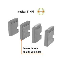 Juego de 4 Peines para Tarrajas 1" para T-852X, Truper 14616 - Truper 2