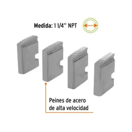 Juego de 4 Peines para Tarrajas 1-1/4" para T-852X, Truper 14617 - Truper 2