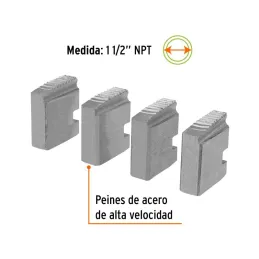Juego de 4 Peines para Tarrajas 1-1/2" para T-852X, Truper 14619 - Truper 2